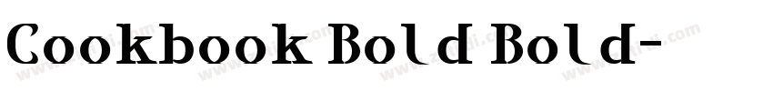 Cookbook Bold Bold字体转换